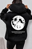 Uyguntarz Unisex The Moon Baskılı Sweatshirt