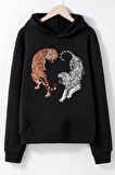 Uyguntarz Unisex Tiger Baskılı Sweatshirt