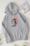 Uyguntarz Unisex Sevimli Kedi Sweatshirt