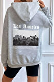 Uyguntarz Unisex Los Angles  Baskılı Sweatshirt