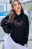 Uyguntarz Unisex Butterfly Baskılı Sweatshirt