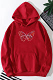 Uyguntarz Unisex Butterfly Baskılı Sweatshirt