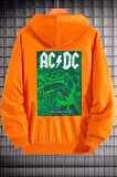 Unisex Ac Dc Baskılı Kapüşonlu Sweatshirt