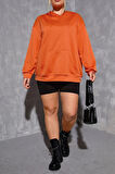 Unisex Pamuk Şardonlu Kapüşonlu Sweatshirt