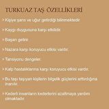 Turkuaz Taşlı Çiçek Küpe
