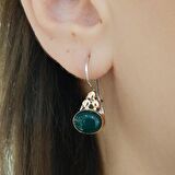 Gümüş Otantik Akik Küpe