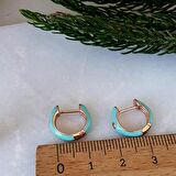 Gümüş Mineli Halka Küpe