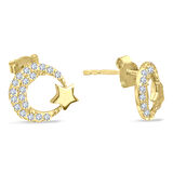 Ay Yıldız Altın Küpe (KP0069)