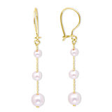 Altın 5 Cm İnci Sallantılı Küpe (KP0080)