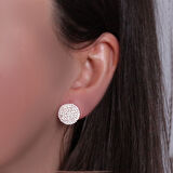 Altın Daire Taşlı Küpe (KP0094)