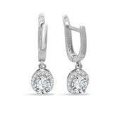 Oval Sallantılı Altın Küpe (KP0114)