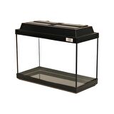 Kanki Pet 80 Cm Akvaryum Düz Siyah Tam Kapaklı