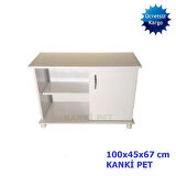 Kanki Pet KP1045 Düz Akvaryum Beyaz sehpa 100 x 45 x 67 cm