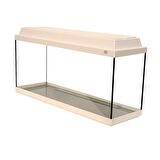 Kanki Pet 100 Cm Beyaz Kapak Akvaryum ve KP10001AC Flex Sehpası Takım
