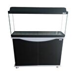 Kanki Pet 100 Cm Siyah Kapak Akvaryum ve KP10001SY Flex Sehpası Takım