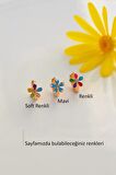 Soft Renkli Çiçekli Helix Kıkırdak Küpesi