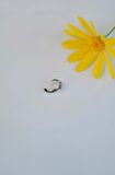 6 mm Mini Halka Çiçekli Piercing Forward Helix Tragus Helix Kıkırdak Gümüş Renk