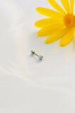 Çok Mini Çiçekli Helix Piercing Tragus Kıkırdak Piercing Gümüş Renk
