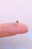 Çok Mini Çiçekli Helix Piercing Tragus Kıkırdak Piercing Gümüş Renk