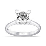 G Renk 0.74 Karat Pırlanta Tektaş Yüzük - HRD Sertifikalı