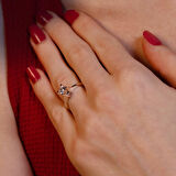 G Renk 0.40 Karat Pırlanta Tektaş Yüzük - HRD Sertifikalı