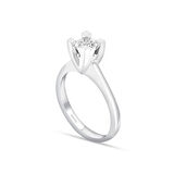 H Renk 0.40 Karat Pırlanta Tektaş Yüzük - HRD Sertifikalı