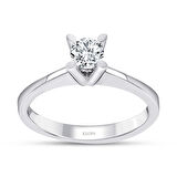 F Renk 0.30 Karat Pırlanta Tektaş Yüzük - HRD Sertifikalı