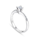 F Renk Toplam 0.34 Karat Pırlanta Tektaş Yüzük