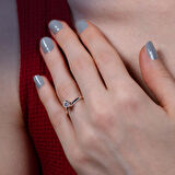 H Renk 0.40 Karat Pırlanta Tektaş Yüzük - HRD Sertifikalı