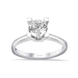 F Renk 0.90 Karat Pırlanta Tektaş Yüzük - HRD Sertifikalı 