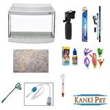 Kanki Pet 50 Cm Lüks Beyaz bombeli Full hazır set