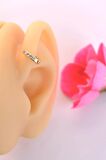5 mm Taşlı Mini Halka Piercing Forward Helix Daith Helix Tragus Gold Renkli
