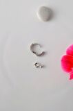 Zirkon Taşlı Halka Model Top Charmlı Helix Piercing Kıkırdak Lob