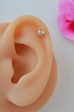 Gold Renkli Kelebek Figürlü Piercing Helix Kıkırdak Conch Lob