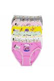 Tutku Kız Çocuk Elastan Önü Baskılı Bato Külot 0832 - 12 Adet