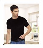 Tutku Elit Erkek Sıfır Yaka Likralı Kısa Kol Fanila Atlet 1301 - 9 Adet