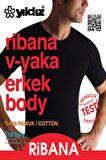 Yıldız Erkek Ribana V Yaka Body Atlet 60/62 - 6 Adet
