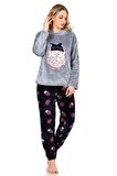 Jiber Kadın Welsoft Kışlık Pijama Takımı 3917 - 1 Adet