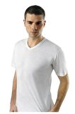 Anıt Erkek Ribana V Yaka Kısa Kol Fanila Atlet 1109 - 3 Adet 