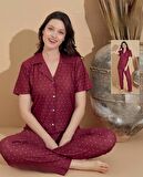 Boyraz Kadın Milan Boydan Düğmeli Kısa Kol İnce Pijama Takımı 11037 - 1 Adet