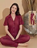 Boyraz Kadın Milan Boydan Düğmeli Kısa Kol İnce Pijama Takımı 11037 - 1 Adet