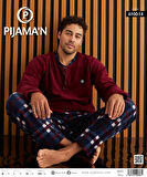 Pijamoni Erkek Düğme Yaka Kışlık Polar Pijama Takımı 6100/14 - 1 Adet