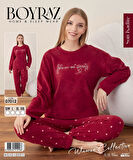 Boyraz Kadın Kışlık Bisiklet Yaka Soft Kadife Pijama Takımı 07012 - 1 Adet