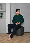 Sude Erkek Bisiklet Yaka Penye Uzun Kol İnce Pijama Takımı A-301-991- 1 Adet