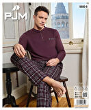 Pijamoni Erkek Düğme Yaka Uzun Kol Mevsimlik Pijama Takımı 6800/9 - 1 Adet