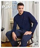 Pijamoni Erkek Düğme Yaka Uzun Kol Mevsimlik Pijama Takımı 6800/12 - 1 Adet