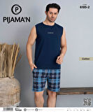 Pijamoni Erkek Bisiklet Yaka Kolsuz Şortlu Pijama Takımı 6185/2 - 1 Adet