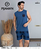 Pijamoni Erkek Bisiklet Yaka Kolsuz Şortlu Pijama Takımı 6185/9 - 1 Adet
