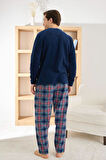 Pijamoni Erkek Düğme Yaka Kışlık Polar Pijama Takımı 6100/6,1 - 1 Adet