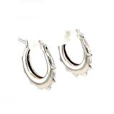 TAHAL KUYUMCULUK Zımbalı Gümüş Halka Küpe (Silver)